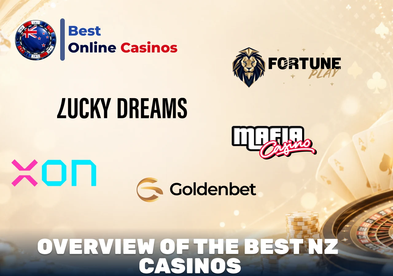 Overview of the best NZ casinos with popular casino brands for New Zealand players